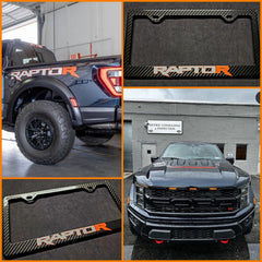 23+ Ford F-150 Raptor R Carbon Fiber License Plate Frame