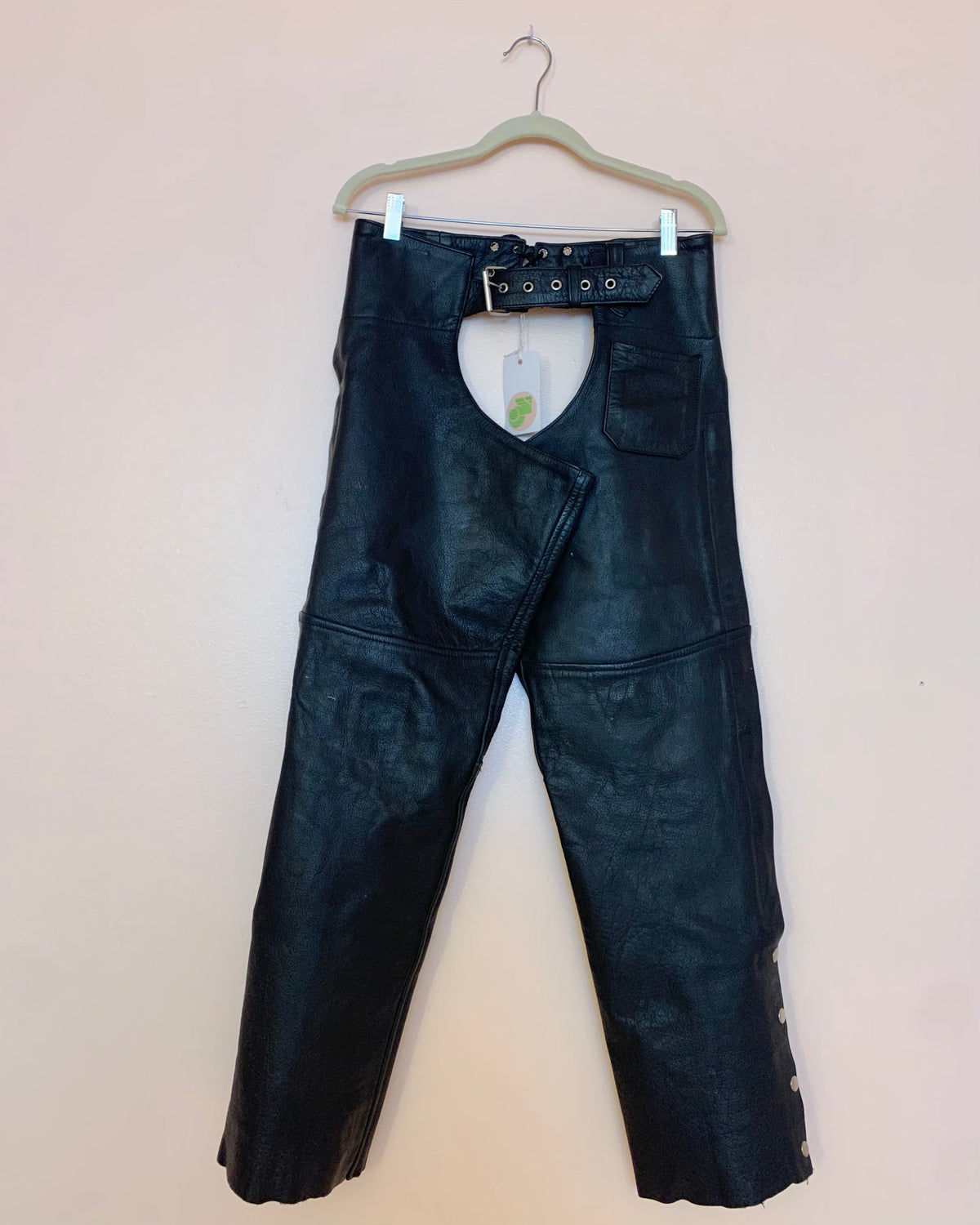 90’s leather goatskin chaps