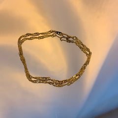 14KGP vintage water chain bracelet