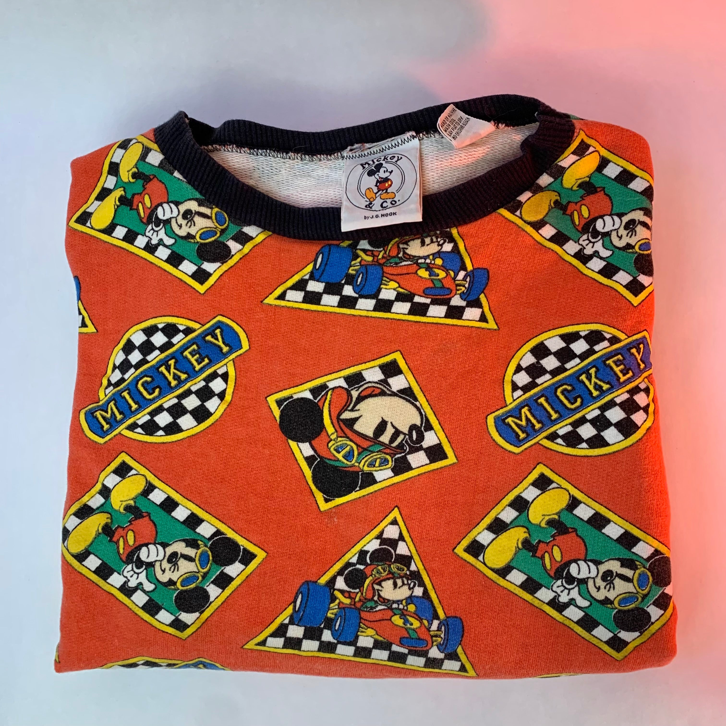 80’s cotton Mickey Mouse racing sweatshirt