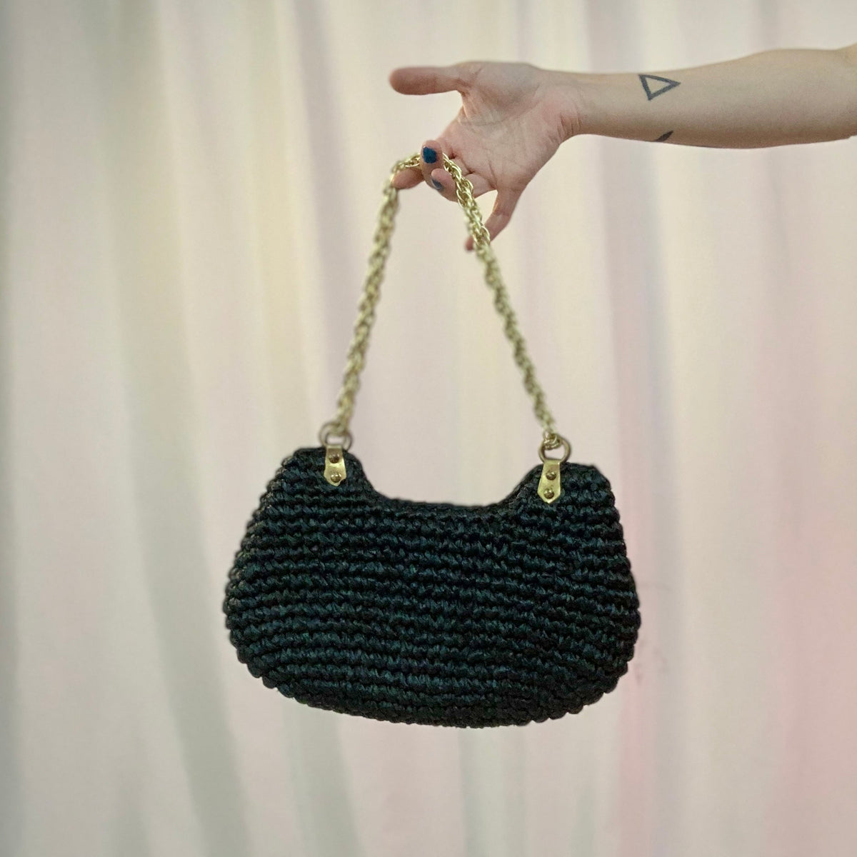 60’s MCM woven straw handbag