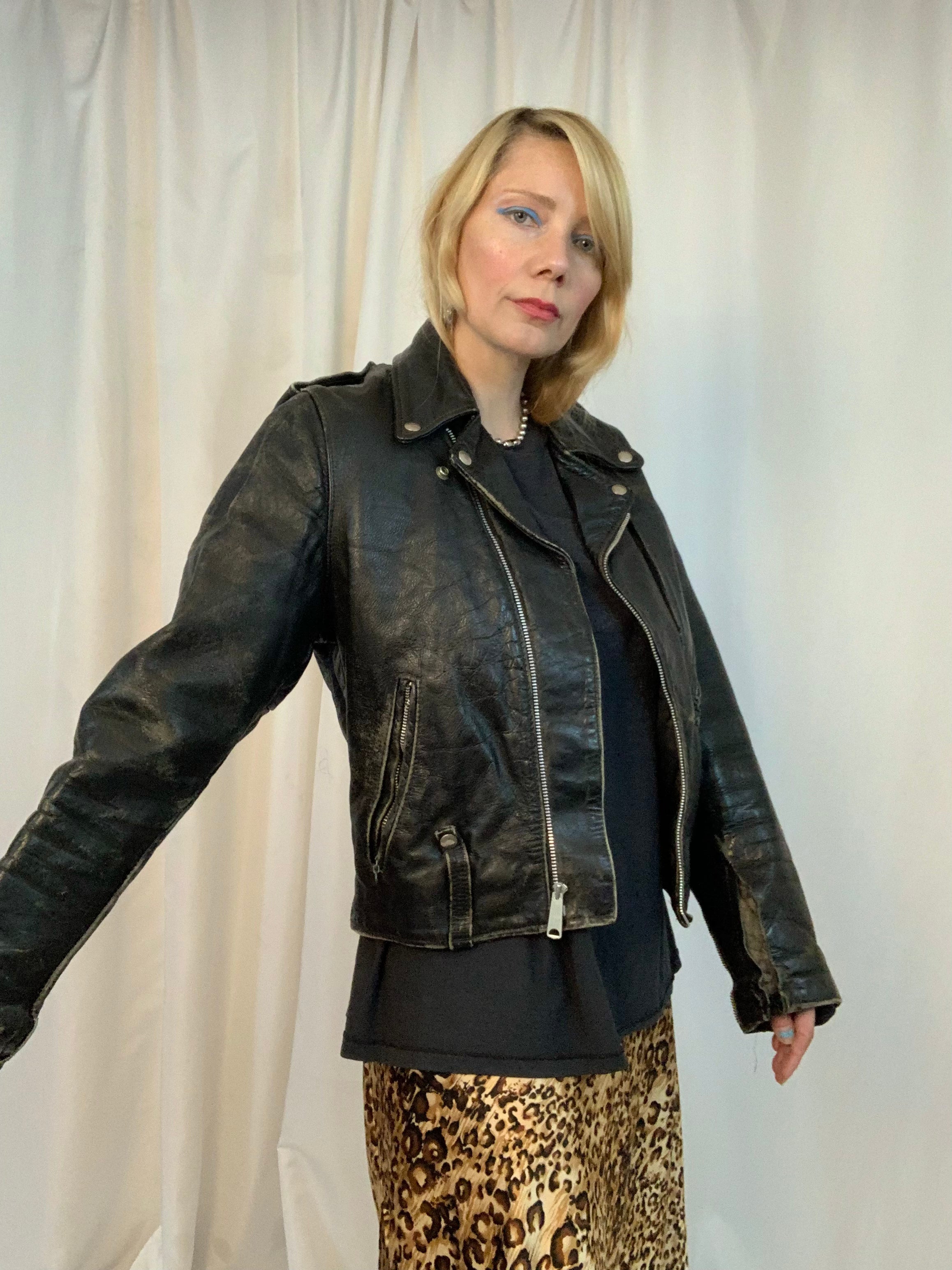 80’s leather motorcycle jacket