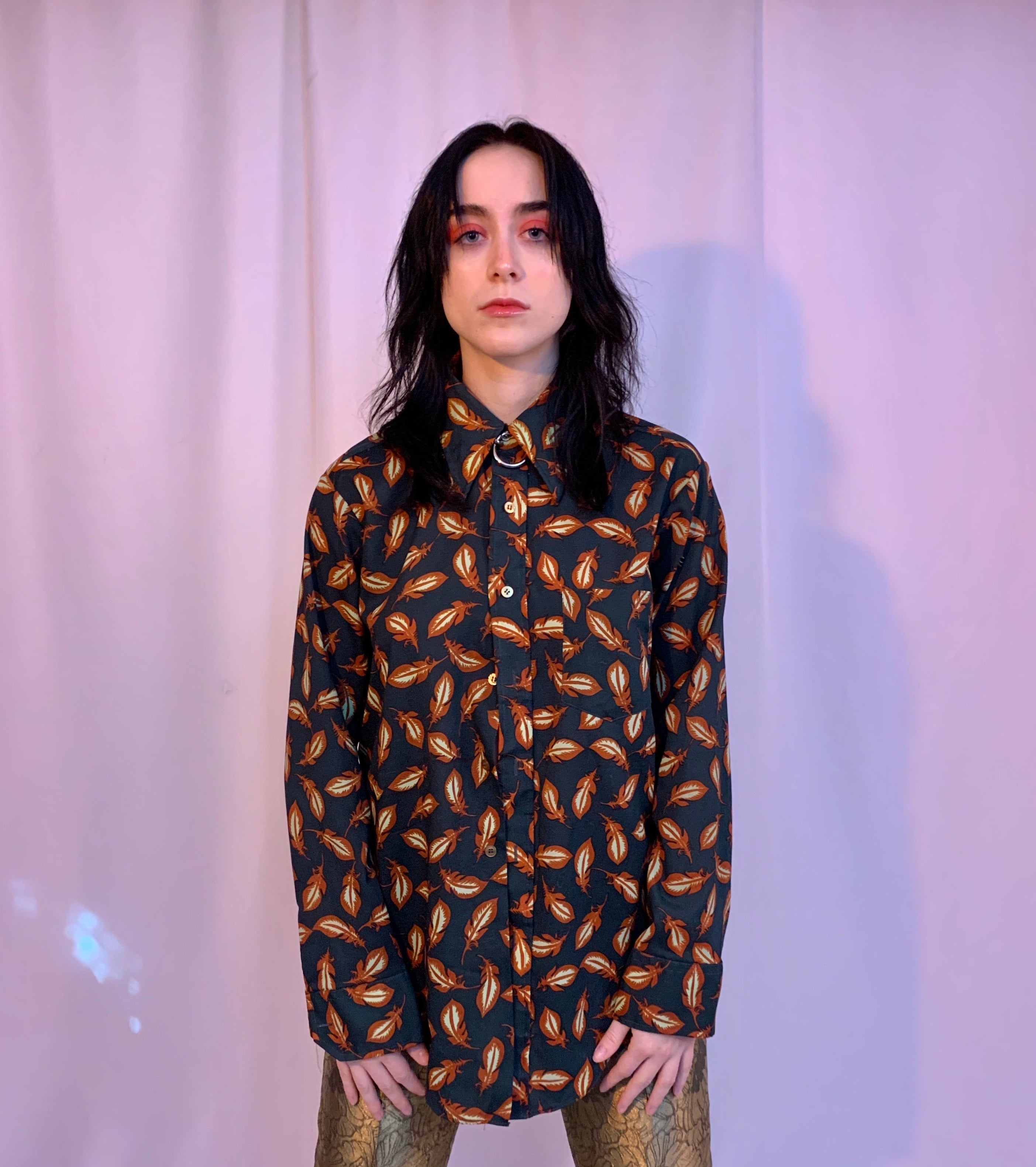 70’s leaf print shirt