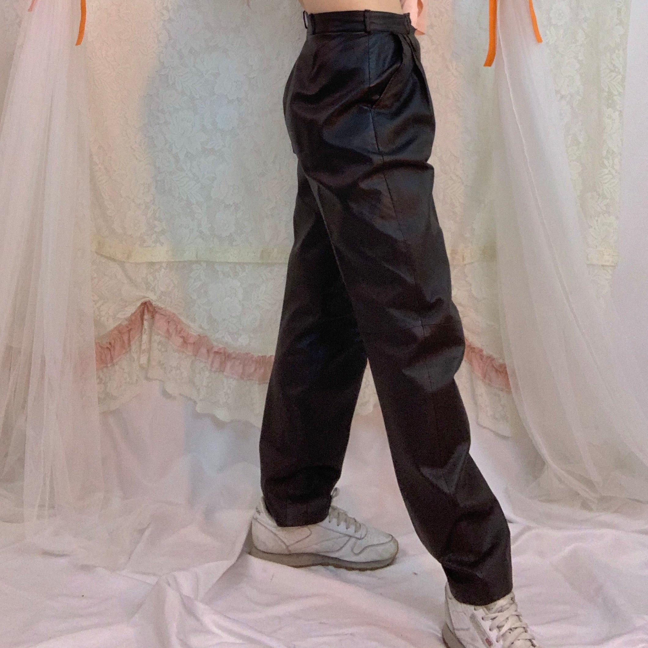 80’s pleated leather pants